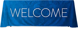 Blue Welcome Mat Textured Background PNG Image