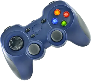 Blue Wireless Game Controller PNG Image