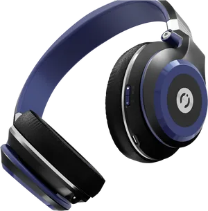 Blue Wireless Over Ear Headphones PNG Image