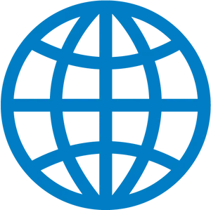 Blue World Icon Graphic PNG Image