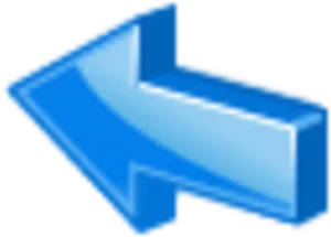 Blue3 D Back Arrow Icon PNG Image