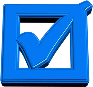 Blue3 D Check Mark PNG Image