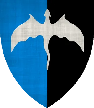 Blueand Black Bat Symbol Shield PNG Image