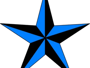 Blueand Black Star Graphic PNG Image