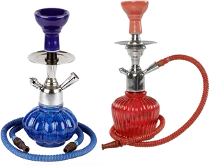 Blueand Red Hookahs PNG Image