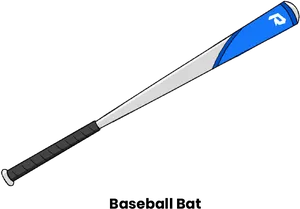 Blueand White Baseball Bat PNG Image