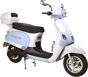 Blueand White Electric Scooter PNG Image