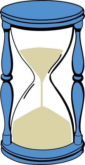 Blueand White Hourglass PNG Image