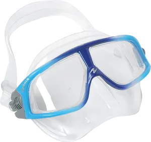 Blueand White Snorkeling Mask PNG
