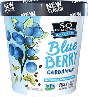 Blueberry Cardamom Dairy Free Dessert PNG Image