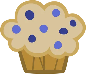 Blueberry Muffin Cartoon Illustration PNG