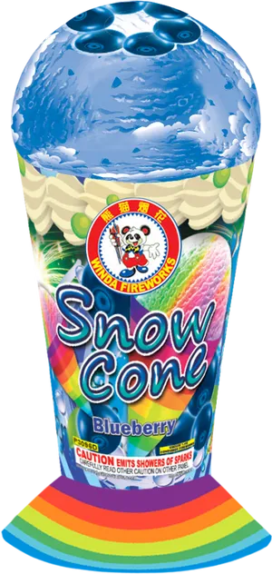 Blueberry Snow Cone Fireworks Packaging PNG Image