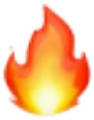 Blurred Fire Emoji PNG Image