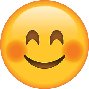 Blushing Smiley Face Emoji.png PNG Image