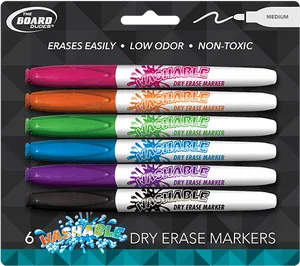 Board Dudes Washable Dry Erase Markers Pack PNG Image