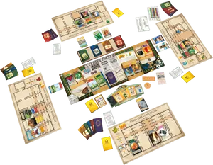 Board Game Museum Exhibit Layout PNG Image