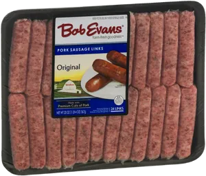 Bob Evans Pork Sausage Links Packaging PNG Image