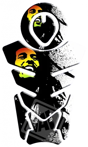 Bob Marley Artistic Graphic PNG Image