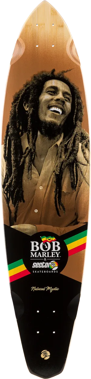 Bob Marley Skateboard Deck PNG Image