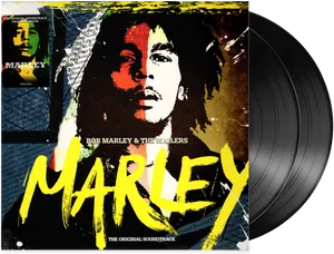 Bob Marley Soundtrack Vinyl Album Cover PNG Image