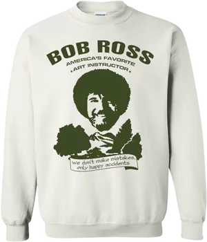 Bob Ross Art Instructor Sweatshirt PNG Image