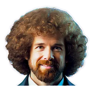 Bob Ross Wig Style Hair Png Lis PNG Image