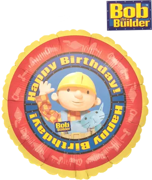 Bob The Builder Birthday Balloon PNG Image