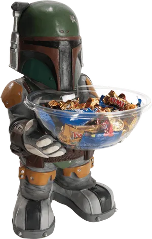 Boba Fett Candy Bowl Holder PNG Image