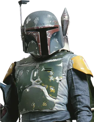 Boba Fett Costume Close Up PNG Image