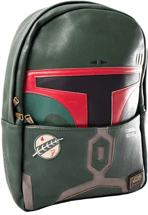 Boba Fett Helmet Inspired Backpack PNG Image