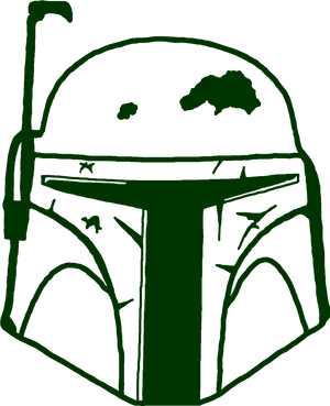 Boba Fett Helmet Outline PNG Image