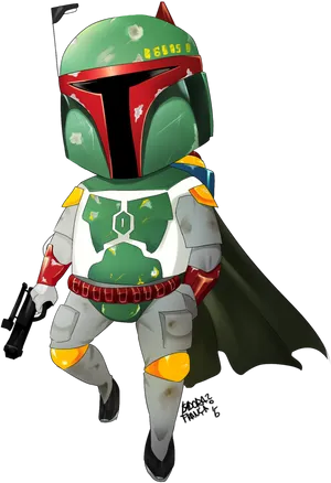 Boba Fett Illustration PNG Image