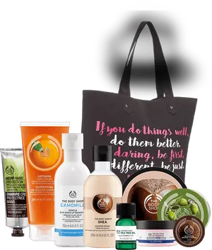 Body Shop Beauty Products Collection PNG