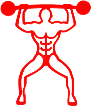 Bodybuilder Silhouette Weightlifting PNG Image