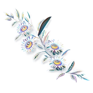 Bohemian Indie Flower Motif Png 06252024 PNG Image