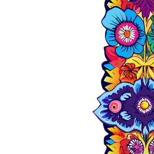 Bohemian Indie Flower Motif Png Aob44 PNG Image