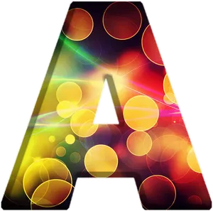 Bokeh Letter A Background PNG Image