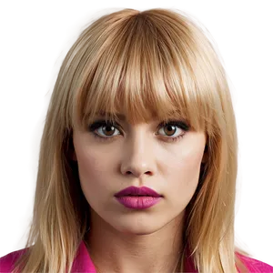 Bold Blonde Bangs Look Png Vdn29 PNG Image