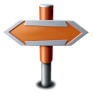 Bold Orange Directional Arrow Png Klx PNG Image