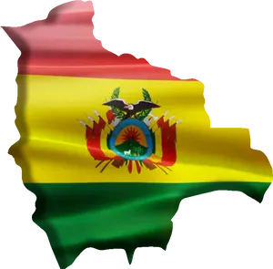 Bolivia Flag Map3 D Render PNG Image