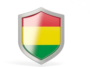 Bolivian Flag Shield Graphic PNG Image