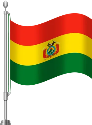 Bolivian Flagon Pole PNG Image