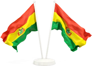 Bolivian Flagson Stands PNG Image