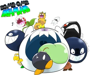 Bomb Omb Dreamland Cartoon Characters PNG Image