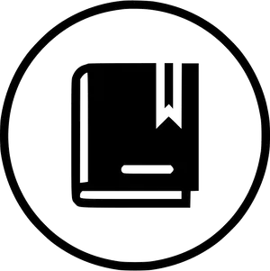 Book Icon Blackand White PNG