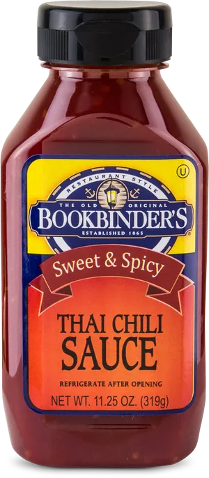 Bookbinders Thai Chili Sauce Bottle PNG Image