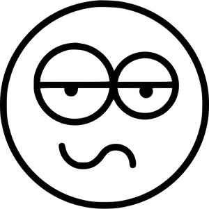 Bored Expression Emoji PNG Image