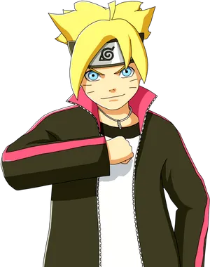 Boruto Uzumaki Anime Character PNG Image