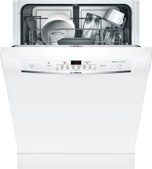 Bosch Dishwasher Open View PNG Image