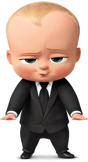 Boss Baby Character Pose PNG Image